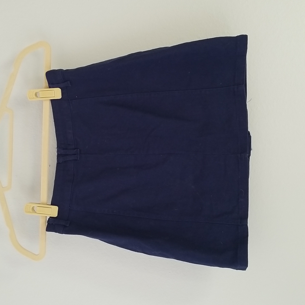 Lulus Navy Blue Tutor Button up mini skirt, sz S pockets - Picture 5 of 6